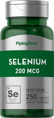PipingRock Selenium 200 mcg 250 Tablets ผลิตภัณฑ์คุณภาพจาก Piping Rock