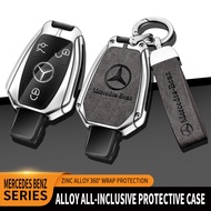 2022 NEW Alloy Car Key Cover Case Mercedes Benz A/C/E/G/S/SL/CLA/CLS/CLK/GLA/GLC Class C200 w201 E260L AMG Key Holder Cover Smart Key Cover Shell Accessories
