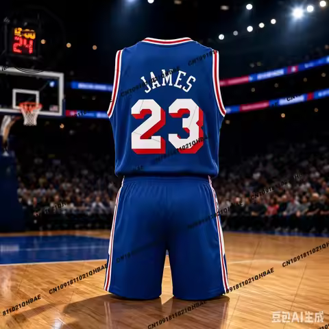 2026 New Men's Basketball Vest Set "Goat" LeBron 23 3D Digital Printed Mesh Vest Shorts Sports Set O