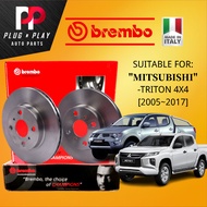 BREMBO MITSUBISHI TRITON 4X4 (2005~2017) FRONT (FW) (DEPAN)100% ORIGINAL BREMBO DISC PLATE ROTOR & B
