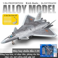 J-20 alloy invisible fighter plane toy with music and rocket launcher light and stand