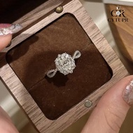 [CYTUPR] High-End Feeling 4ct Moissanite Ring Exquisite Index Finger Ring