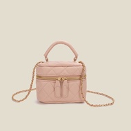 Rhombic Lattice Chain Sling Bag Mini Cosmetic Bag Small Bucket Bag Women’s Shoulder Bag Hnadbag For 