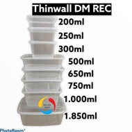 Thinwall Dm Persegi Panjang 1000Ml Rec/Kotak Makan 1 Dus 500 Set High