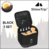 ShineTrip Outdoor Condiments Organizer Container Set Seasoning Bottle Set Spices Storage Bag Camping