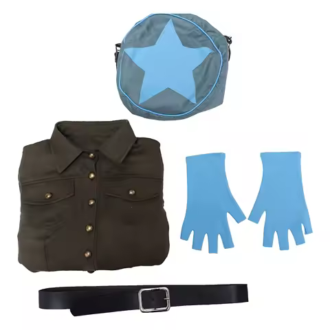 Scott Pilgrim Ramona Flowers Cosplay Costume Girls High School Daily Life Uniform Suit With Star Cir