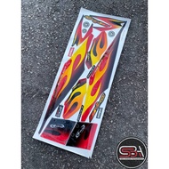 STICKER STRIPE BODY SET / COVERSET LC135 V1 MORITAKA SET MERAH API ORIGINAL YAMAHA