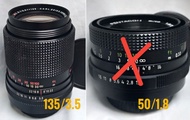 東德蔡司 Carl Zeiss Jena  S  mc 135mm F3.5 /Pentacon mc 50mm F1.8【  Pentacon即Meyer-optik】 (後期跟世界標準不用光學公司