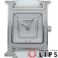 นาฬิกาข้อมือสตรี Hermes รุ่น H-Watch HH4.231 ขอบตัวเรือนและหน้าปัดประดับเพชร มาพร้อมกล่อง ตัวเรือนสแ