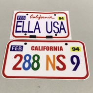 Sticker California ELLA USA California Number Plate USA