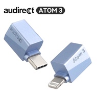 Audirect ATOM3 ESS9280 AC Pro Portable DAC Headphone Amplifier Atom 3 DSD512 3.5mm SE Output USB Type C/Light-ning Input DAC Amp