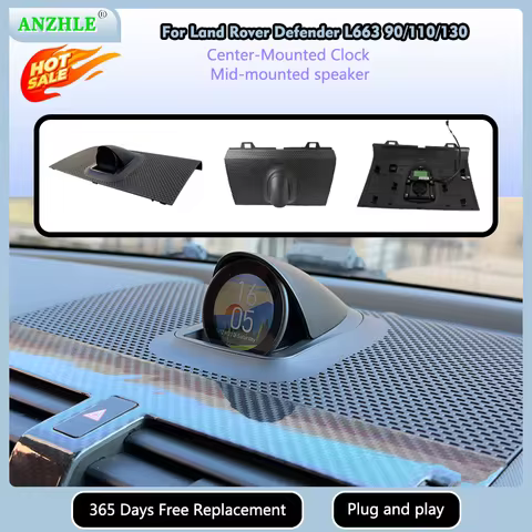 For Land Rover Defender L663 90/110/130 Central-Mounted Clock Speaker Fashion Touch Instrument Panel