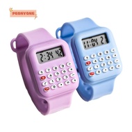 PEONYTWO Electronic Digital Calculator, Multifunctional Cartoon Micro Calculator Watch, Casual Date 