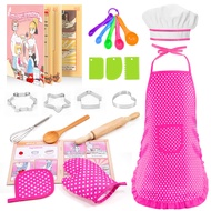 Toyze Gifts for 3-8 Year Old Girls, Kids Apron for Girls Kids Cooking Set, Toddler Apron for Kids Ch