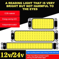 LED 12-24V Car Reading LED Night Strip Light Interior Light Ceiling Lamp with On Off Switch for Van 