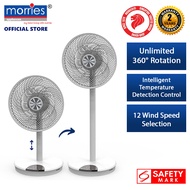 Morries 12 Inches 2 In 1 Remote Air Circulation Stand Fan MS 1816DCSF (2 Years Warranty)(8 Years Warranty On Motor)