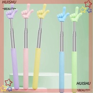 HUISHU Finger Reading Sticks, Stainless Steel Finger Design Teaching Pointer, Durable Telescopic Rod