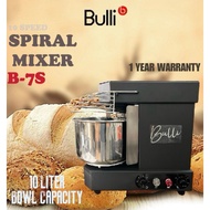 BULLI B-7S Spiral Mixer - Matte Black (10L/500w) 10 Speed Table Top Heavy Duty 4kg Tepung Flour Doug