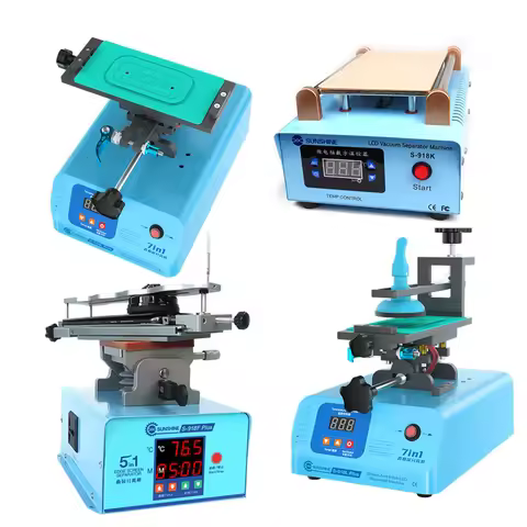 Sunshine S 918L Plus 7 In 1 Edge Screen Separator, Flat Edge Display LCD Heating Remove Machine, Glu