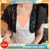 Plus size Women Bolero blazer White Black Short Sleeve Shrugs Lace Bolero filipiniana outerware card