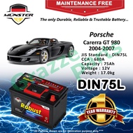 Münster Robust MF CMF DIN75 | DIN75L | 57539 (75AH) Car Battery Bateri Kereta for Porsche Carerra GT