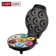 Cross-Border American Standard 110V Breakfast Maker Doughnut Maker Black 7-Hole Doughnut Maker Cake 
