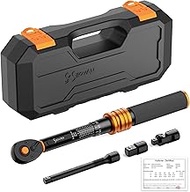 ss shovan Torque Wrench 1/4 Inch 3-25 Nm, 72 Teeth Ratchet, Torque Wrench Set for Bicycle, Motorcycl