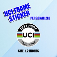 UCI Frame Sticker (Custom) (Waterproof) (Circle Design)
