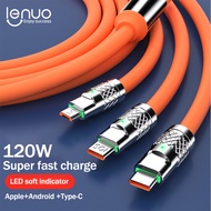 Lenuo Bộ Sạc Nhanh 3in 1 Cáp Usb Dữ Liệu Cho iPhone 6A Cáp Sạc 1.2M Cho Điện Thoại Android Type C Xi