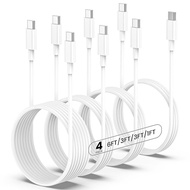 untuk Kabel Pengecas Cepat USB C ke USB C Apple,[1FT+3FT+3FT+6FT] Kord Pengecas USBC ke USB-C untuk 