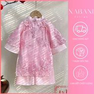 Girls' ao dai set, mid-autumn ao dai, modern ao dai for children CNY 2026 - Nabani ao dai - NB25.827