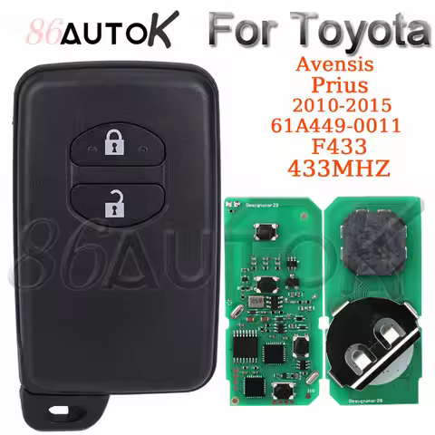 Car Remote Key for Toyota Avensis Prius 2010-2015 Auto Smart Key Fob FSK 433MHZ ID4D Chip 61A449-001