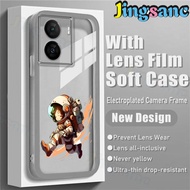 Jingsanc [ฟิล์มเลนส์] เคสโปร่งใสสำหรับ VIVO IQOO Z7x 5G/VIVO IQOO Z7 5G ฝาหลังอ่อนนุ่มอวกาศอวกาศ TPU