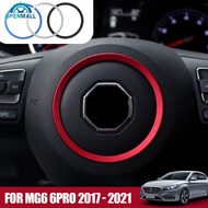 OPENMALL Car Steering Wheel Decoration Aluminum Alloy Ring Circle Sticker Interior Styling for MG6 6