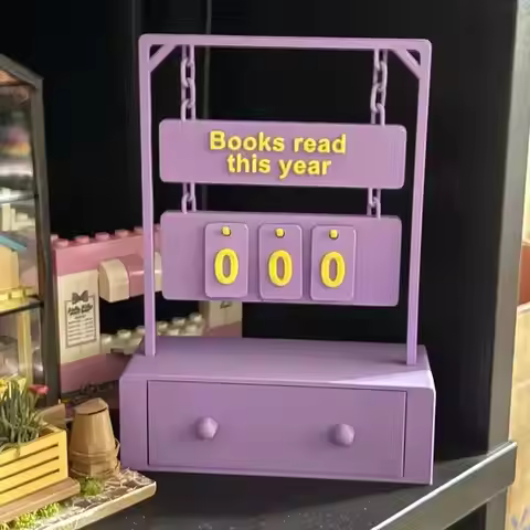 23GA Hanging Book Counter with Number Display and Drawer Reading Trackers For Libraries Schools Home