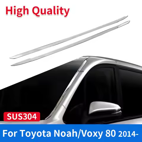 2 PCS High Quality Stainless Steel Chrome Car Styling Exterior Chrome Front Windshield Garnish Trim 