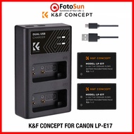 K&F Concept for Canon LP-E17 battery + charger Canon EOS RP, R10, R50, EOS 200D