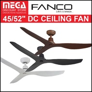 FANCO DELGALA 45/52" DC CEILING FAN WITH REMOTE &amp; LIGHT