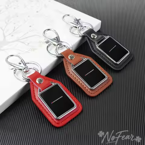 Car Emblem Key Chain Leather Anti-losss Keyring For BMW performance BMW M Power Performance M3 M5 X1