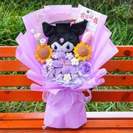 （🔥現貨任何時間可交收）熊貓鬆弛熊畢業花束hello kitty玉桂狗三眼仔大口仔蠟筆小新大眼仔Melody庫洛米💯史迪仔比卡超面包超人多啦A夢熊博士卡通畢業公仔💯畢業花束、畢業禮物、向日葵花束、玫瑰