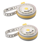 [HOT]BMI Body Mass Index Retractable Tape 150cm Calculator Diet Tape Measures Tools❀