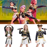 MIOSHOP K-Pop Costume for Kids Zoey Huntrix Golden Costume Set K-pop Demon Hunters Cosplay Stage Per