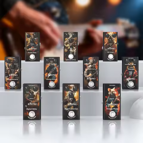 JUSTPRO Electric Guitar Pedals Effects Mini Single Type DC 9V Vintage Overdrive, Classic Chorus, Tre