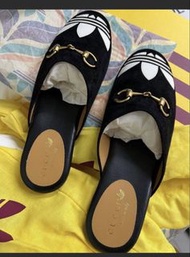Gucci x Adidas 聯名黑色穆勒鞋 全新 100% leather 全真皮 Gucci x adidas size:36