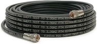 KUNOVA 25 FT RG-6 Coaxial Cable RG6 3.5 Ghz with Weather-Sealed Rubber O-Ring and Compression Connec