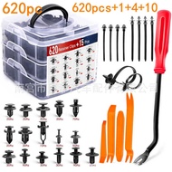 620pcs Car Box Buckle Three-Layer Foreign Trade 16 Commonly Used Plastic Bumper Repair Kit Fastener