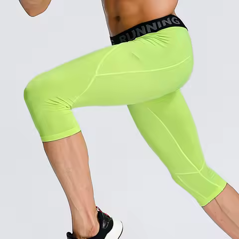 Men Running Pants Leggings Outdoor Sport Yoga Gym Guys Fitness Basketball Cycling Soccer Tights 3 4 