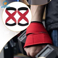 Aternee 2 Pieces Weight Lifting Straps Figure 8 Anti-Slip Wrist Straps for Weightlifters Strongman G