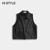 HI STYLE - Women Sleeveless Shirt - Black - FVG510574 / Kemeja Tanpa Lengan Perempuan - Hitam