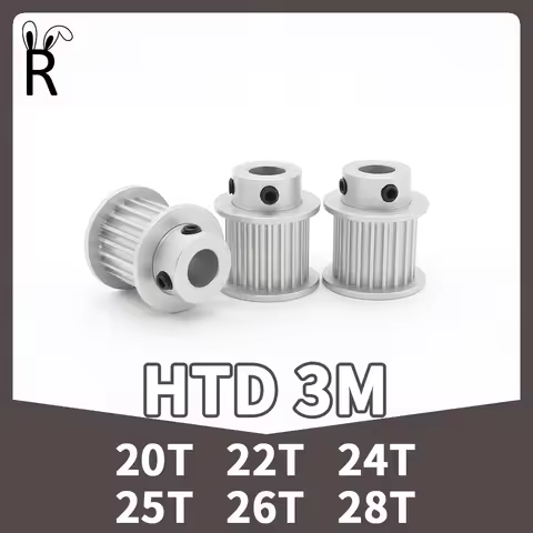 HTD3M Timing Pulley 20Teeth 22Teeth 24Teeth 25Teeth 26Teeth 28Teeth HTD3M 20T 22T 24T 25T 26T 28T 3M